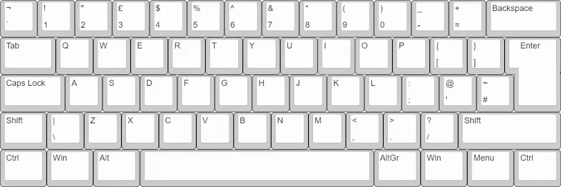 The ISO 60% keyboard layout